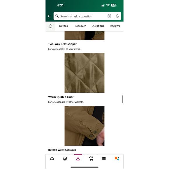 Men XL multi-pockets cargo utility CCW Concealed Carry sports Jacket Never worn - Picture 16 of 16